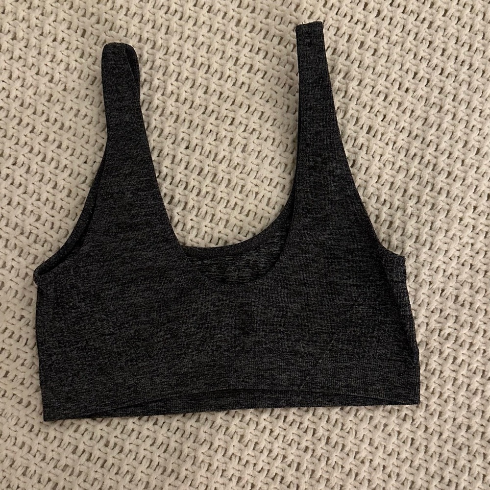 Unpadded Static gray sports bra